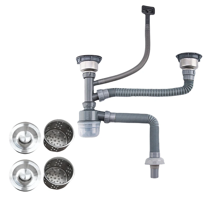 Kitchen Sink Deodorization Sink Drain Hose Drain Filter Double Single Tank for Wash Basin Bathroom Sewer Accessorie Magic Basket
Kitchen Sink Deodorization Sink Drain Hose Drain Filter Double Single Tank for Wash Basin Bathroom Sewer Accessorie Magic Basket