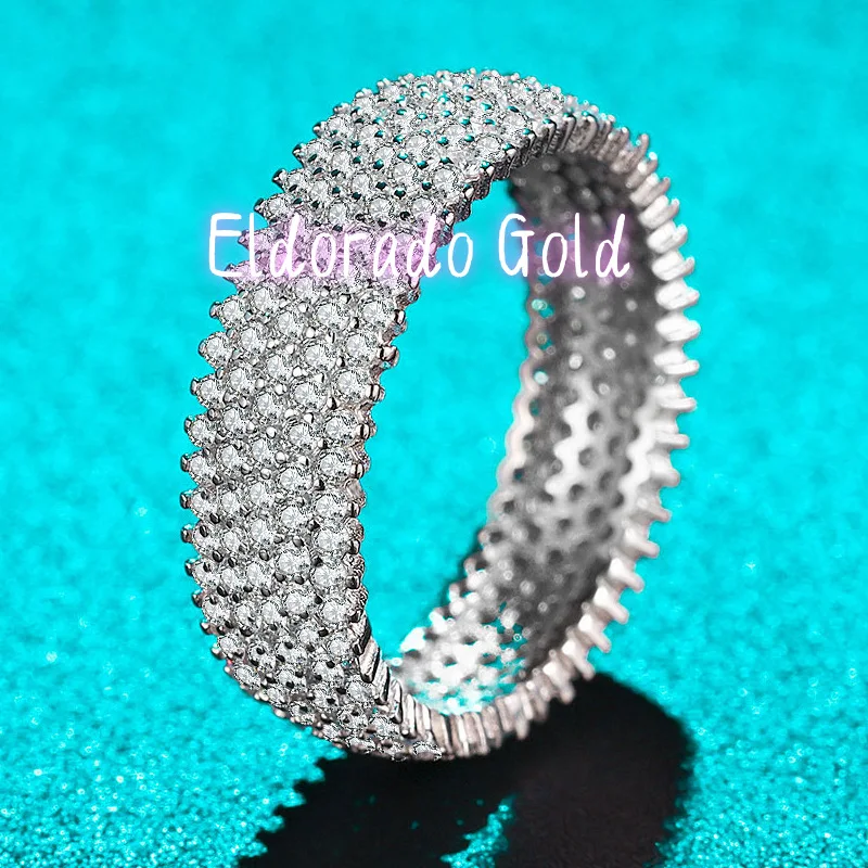 Eldorado Gold Luxury Solid Platinum PT950 D Color Moissanite Diamond Tire Ring Full Diamond Women's Ring
Eldorado Gold Luxury Solid Platinum PT950 D Color Moissanite Diamond Tire Ring Full Diamond Women's Ring