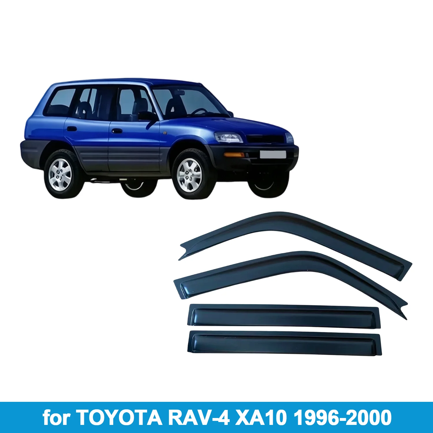 Window Visor for TOYOTA RAV-4 XA10 1996-2000 5-door Rain Guard Side Vent Deflector Weathershield Outside-Mount Tape On
Window Visor for TOYOTA RAV-4 XA10 1996-2000 5-door Rain Guard Side Vent Deflector Weathershield Outside-Mount Tape On