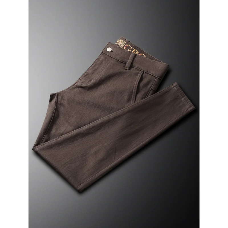 Осень-зима 2021, новые джинсы кофейного цвета, мужские элитные повседневные эластичные деловые длинные брюки с маленькими ножками
Осень-зима 2021, новые джинсы кофейного цвета, мужские элитные повседневные эластичные деловые длинные брюки с маленькими ножками