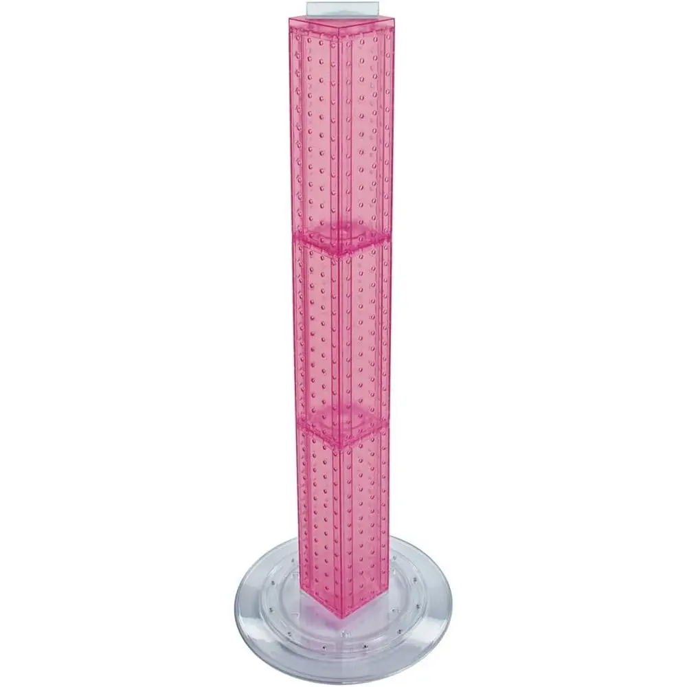 4-Sided Revolving Counter Display, Pink Translucent Pegboard, Model 700223
4-Sided Revolving Counter Display, Pink Translucent Pegboard, Model 700223