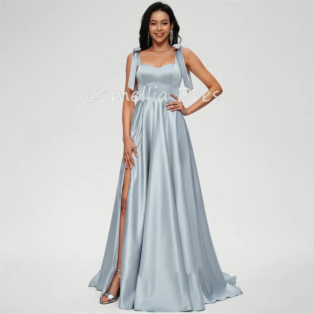 Elegant A-line Evening Dresses Sweetheart Neck Party Dresses Sweep Train Satin Formal Dresses Vestidos De Fiesta فساتين السهرة
Elegant A-line Evening Dresses Sweetheart Neck Party Dresses Sweep Train Satin Formal Dresses Vestidos De Fiesta فساتين السهرة