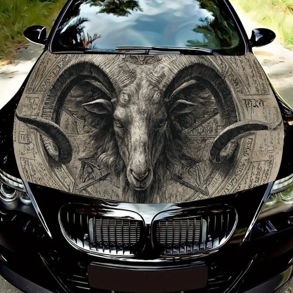 Retro Magical Ram Head Car Vinyl Wrap, PVC Waterproof Car Hood Sticker, Self-Adhesive Scratch-Resistant Stickers for Engine Cove
Retro Magical Ram Head Car Vinyl Wrap, PVC Waterproof Car Hood Sticker, Self-Adhesive Scratch-Resistant Stickers for Engine Cove