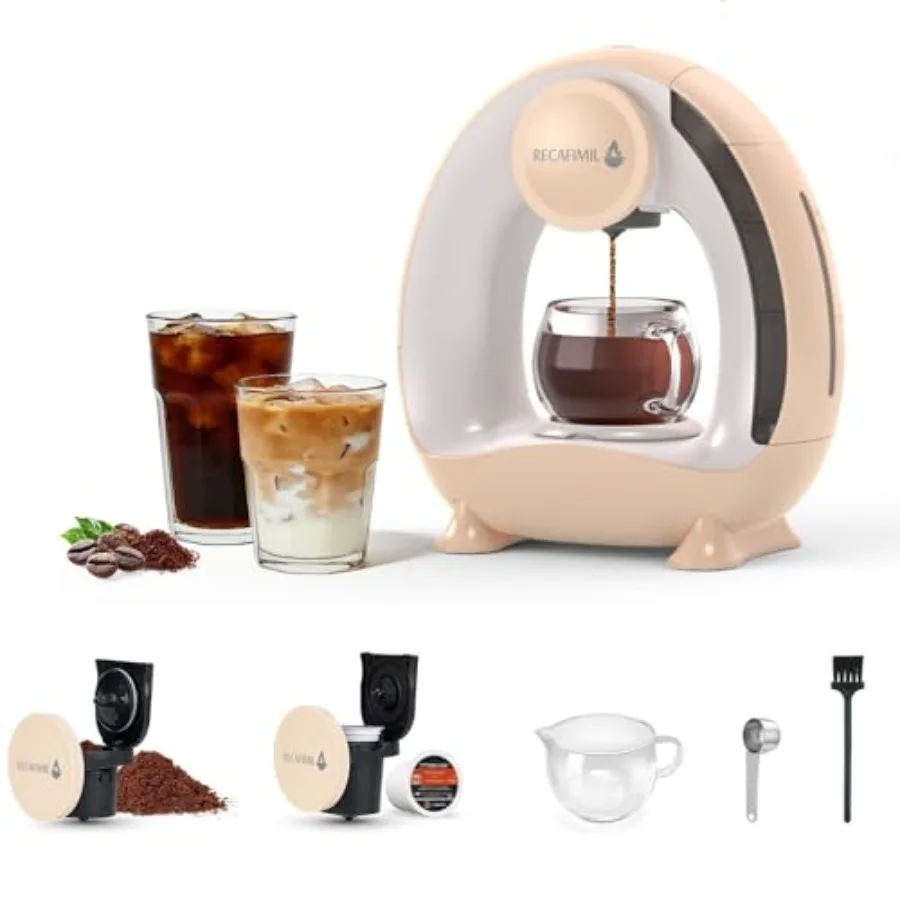 Single Serve Coffee Maker For K Cup Pod and Coffee Grounds/Tea Fast Brew in 2 minutes 2 IN 1 One Button Coffee Machine 4-8 Oz B
Single Serve Coffee Maker For K Cup Pod and Coffee Grounds/Tea Fast Brew in 2 minutes 2 IN 1 One Button Coffee Machine 4-8 Oz B