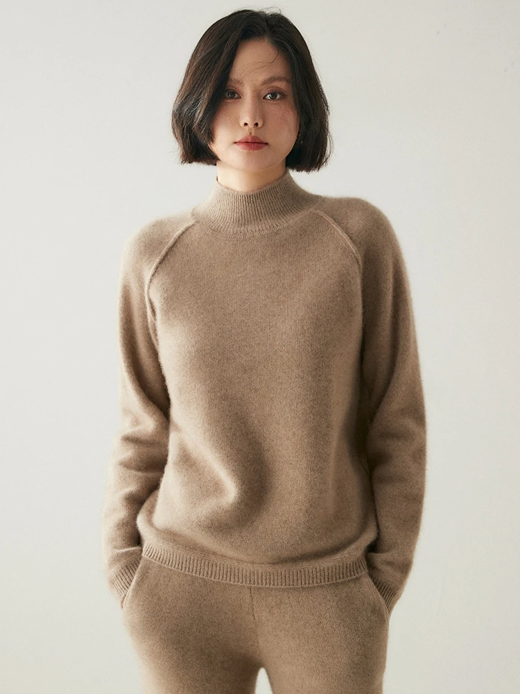 Women Casual Loose 100% Cashmere Sweater Mock Neck Pullover Autumn Winter Long Sleeve Elegant Comfortable Warm Basic Style Tops
Women Casual Loose 100% Cashmere Sweater Mock Neck Pullover Autumn Winter Long Sleeve Elegant Comfortable Warm Basic Style Tops