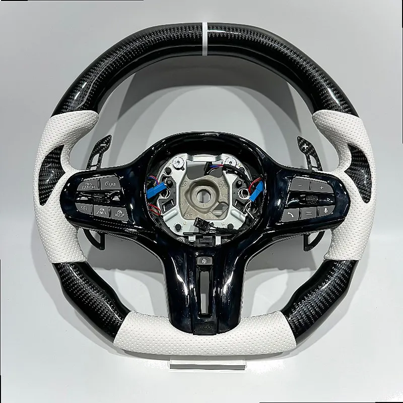 White Custom Steering Wheel for G Series G20 G30 G38 G05 G11
White Custom Steering Wheel for G Series G20 G30 G38 G05 G11