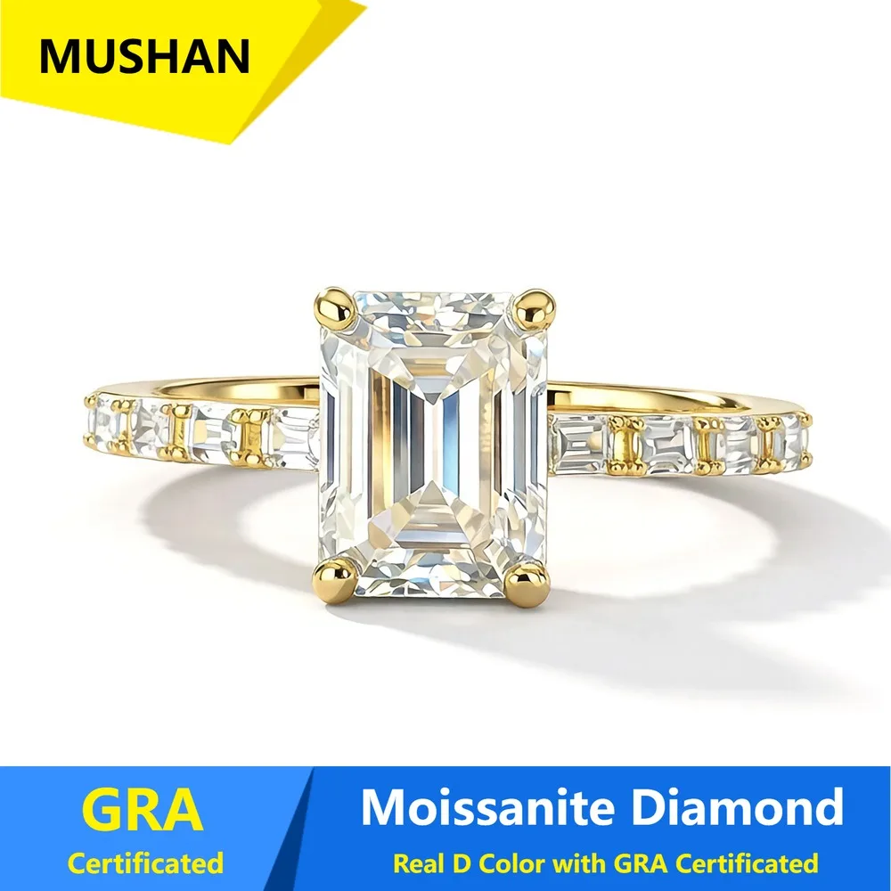 MUSHAN Luxury Jewelry 925 Sterling Silver Ring Band Women GRA Certificated Moissanite Diamond Emerald D Color Rings Fine Jewelry
MUSHAN Luxury Jewelry 925 Sterling Silver Ring Band Women GRA Certificated Moissanite Diamond Emerald D Color Rings Fine Jewelry
