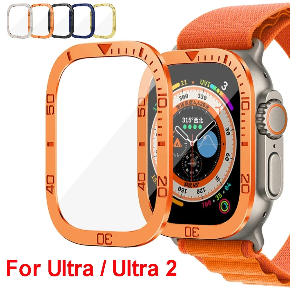Metal Frame+Tempered Glass Film For Apple Watch Ultra 2 49mm AntiScratch Screen Protector For iWatch 49mm Ultra Protective Cover
Metal Frame+Tempered Glass Film For Apple Watch Ultra 2 49mm AntiScratch Screen Protector For iWatch 49mm Ultra Protective Cover