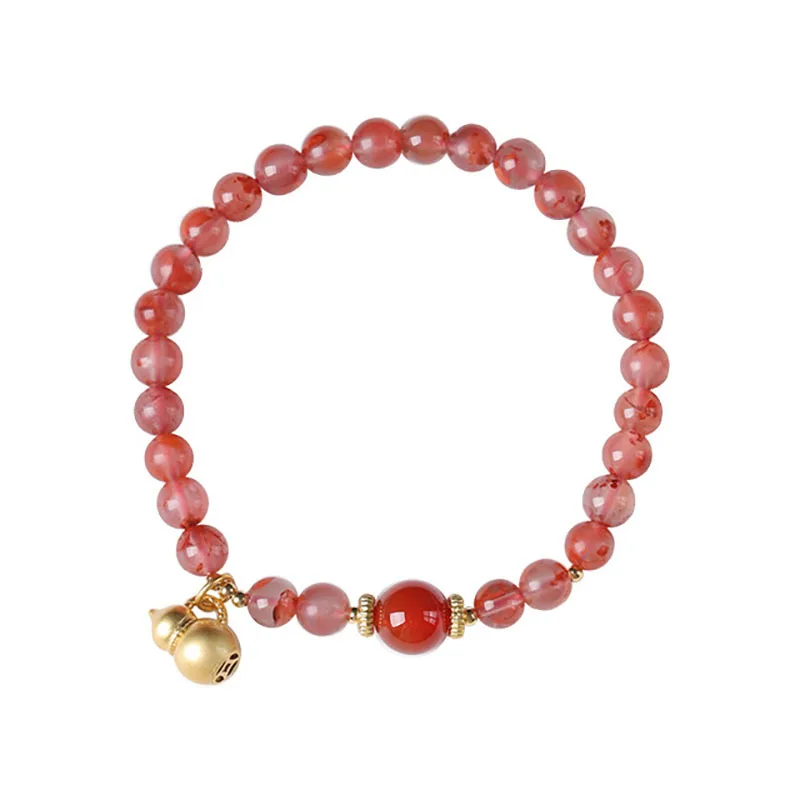 Vintage Chinese Style Ice Floating Southern Red Agate Bracelet for Women Calabash Beaded Bracelet Gifts
Vintage Chinese Style Ice Floating Southern Red Agate Bracelet for Women Calabash Beaded Bracelet Gifts