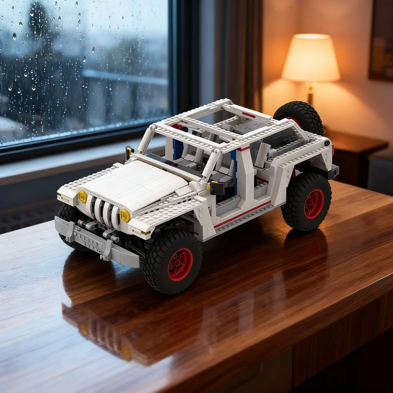 1278 деталей MOC Jeep Wrangler 1:10, модель для сборки, конструктор, рождественский подарок, игрушка, креативная идея для самостоятельной сборки
1278 деталей MOC Jeep Wrangler 1:10, модель для сборки, конструктор, рождественский подарок, игрушка, креативная идея для самостоятельной сборки