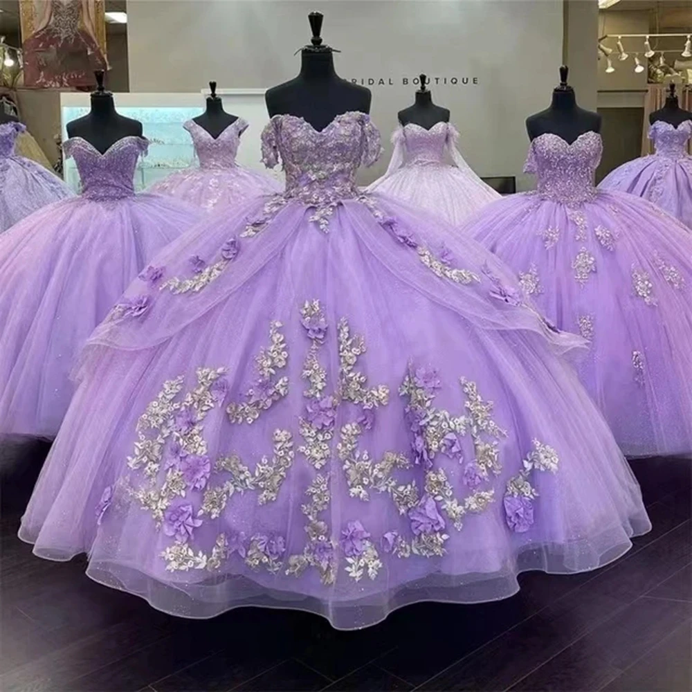 Angelsbridep Lilac Ball Gown Quinceanera Dresses Off The Shoulder Flowers Appliques Plus Size Party Dresses Vestidos De Xv Años
Angelsbridep Lilac Ball Gown Quinceanera Dresses Off The Shoulder Flowers Appliques Plus Size Party Dresses Vestidos De Xv Años