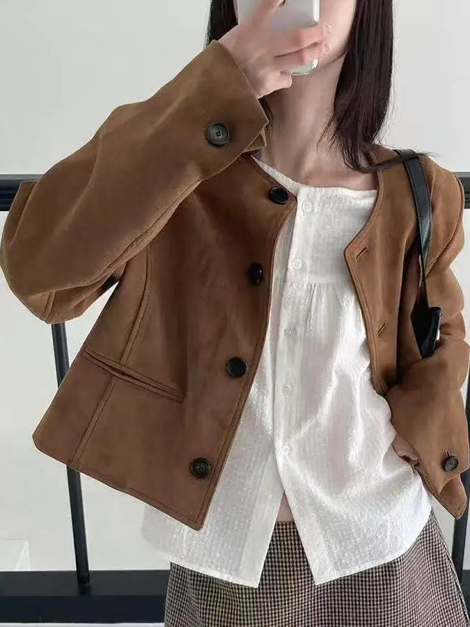 Chic Suede Vest Coat Women's round Ne Single Button Loose Straight ort oulder Jaet Top Trendy Classical Sle Cotton ...
Chic Suede Vest Coat Women's round Ne Single Button Loose Straight ort oulder Jaet Top Trendy Classical Sle Cotton ...