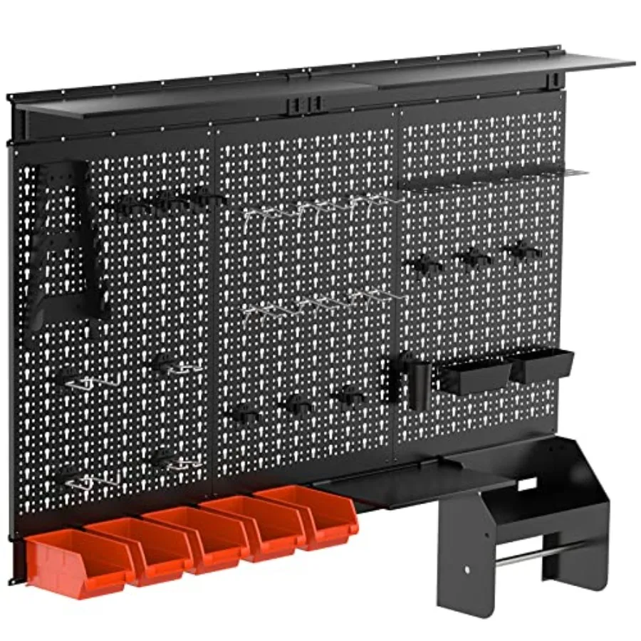 Metal Pegboard Wall Organizer 4Feet Wide, Tool Storage Pegboard System for Garage with Accories, Wall Mount Storage Bins, Shees
Metal Pegboard Wall Organizer 4Feet Wide, Tool Storage Pegboard System for Garage with Accories, Wall Mount Storage Bins, Shees