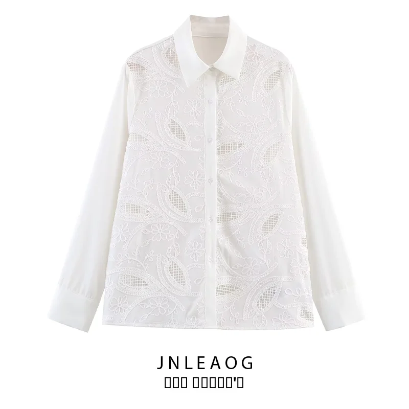 JNLEAOG Women's Faionable Long Sve Embroidered irt Heavy Work Design Versatile Autumn New Sle Loose Polyester irt
JNLEAOG Women's Faionable Long Sve Embroidered irt Heavy Work Design Versatile Autumn New Sle Loose Polyester irt