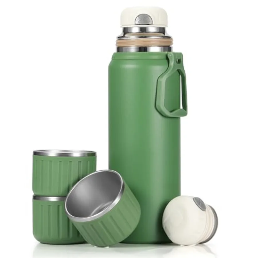 750ml/27 OZ Coffee Thermo with 3 cups, Insulated Water Bottle, Stainless Steel Vacuum Flask Set for Hot and Cold Drinks, Gifts
750ml/27 OZ Coffee Thermo with 3 cups, Insulated Water Bottle, Stainless Steel Vacuum Flask Set for Hot and Cold Drinks, Gifts