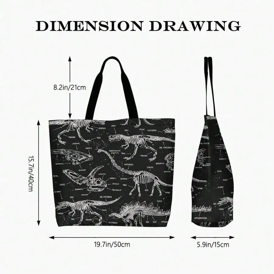 Dinosaur Skeleton Tote Bag For Paleontology Lovers Vintage Science Design Adult Handbag
Dinosaur Skeleton Tote Bag For Paleontology Lovers Vintage Science Design Adult Handbag
