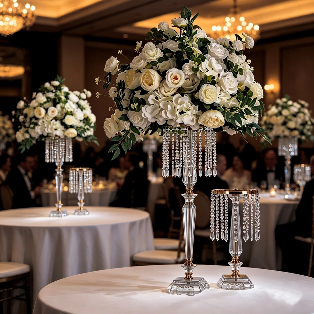 10pcs 60-120cm acrylic crystal flower stand - wedding decor item - table flowers vasefor weddings - decorations flower holder
10pcs 60-120cm acrylic crystal flower stand - wedding decor item - table flowers vasefor weddings - decorations flower holder