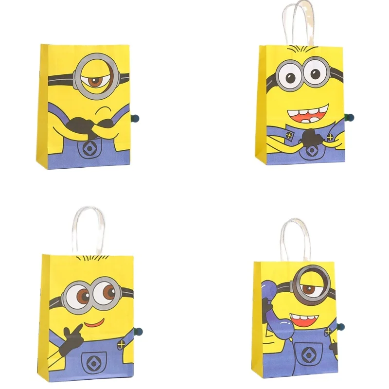 10pcs Minionsed Kraft Paper Gift Bags with Handles Printed Festival & Party Gift Packaging Bags Reusable Shopping Tote Bags
10pcs Minionsed Kraft Paper Gift Bags with Handles Printed Festival & Party Gift Packaging Bags Reusable Shopping Tote Bags