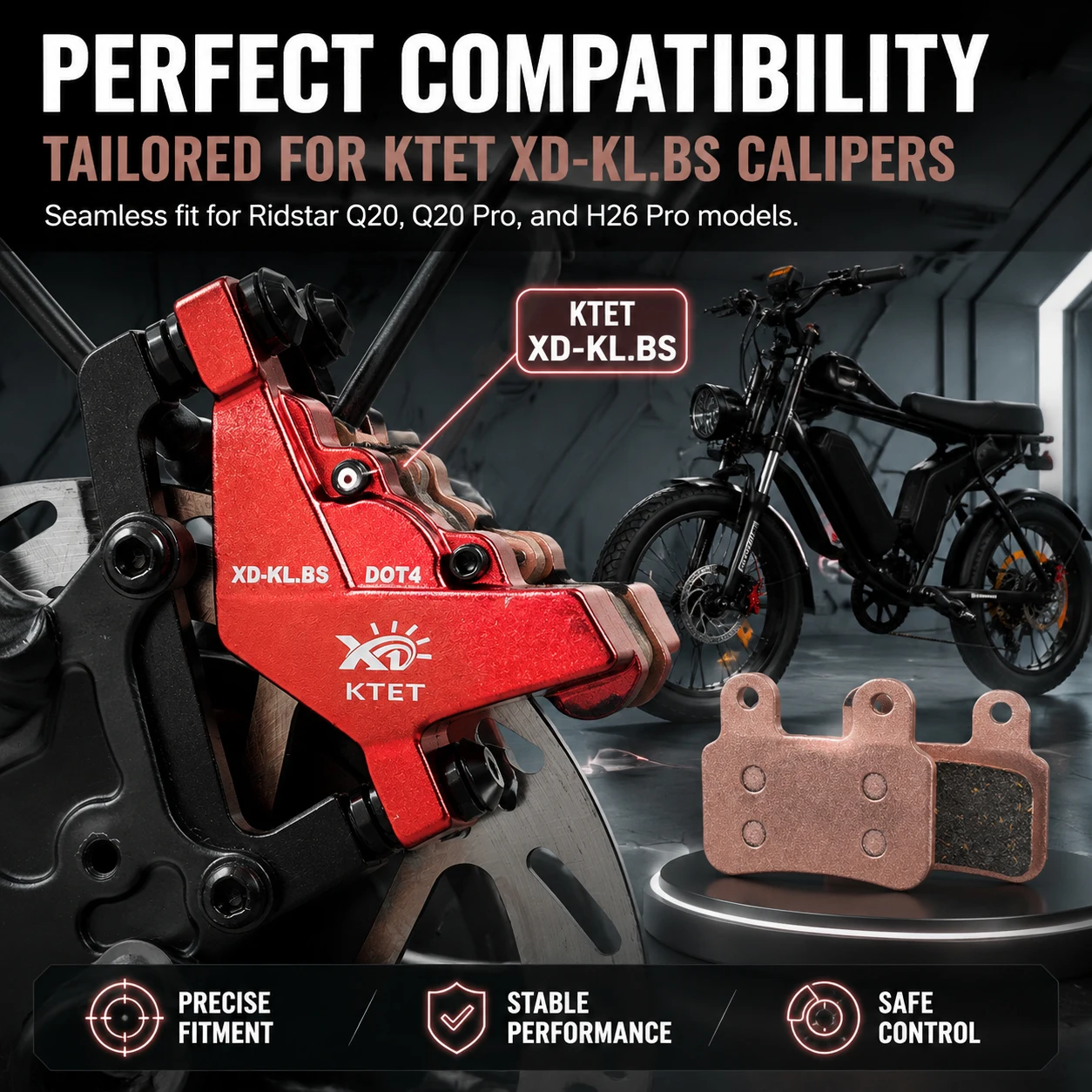 All-Rounder: Street & Trail Semi-Metallic Pads for Ridstar Q20/Q20Pro/H26Pro/EKX X2/X21/Freego X2 – Fit XD/XOD Calipers
All-Rounder: Street & Trail Semi-Metallic Pads for Ridstar Q20/Q20Pro/H26Pro/EKX X2/X21/Freego X2 – Fit XD/XOD Calipers
