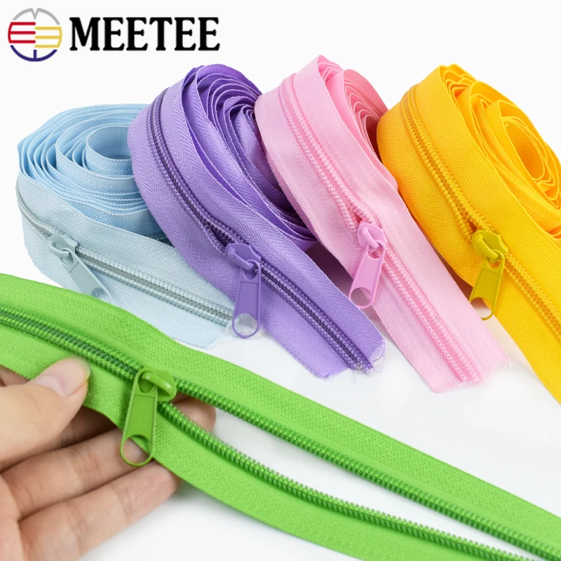 10M Meetee 3#5# Sewing Zipper Tape with Zips Sliders Rainbow Nylon Zip for Garment Closure Zippers Repair Kit DIY Accessories
10M Meetee 3#5# Sewing Zipper Tape with Zips Sliders Rainbow Nylon Zip for Garment Closure Zippers Repair Kit DIY Accessories