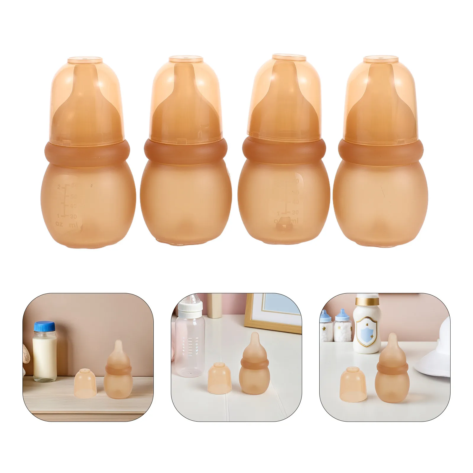 4Pcs Mini Silicone Baby Bottle Newborn Feeding Soft Nipple Anti-Colic Lightweight Infant Bottle Travel-Friendly for Early Months
4Pcs Mini Silicone Baby Bottle Newborn Feeding Soft Nipple Anti-Colic Lightweight Infant Bottle Travel-Friendly for Early Months