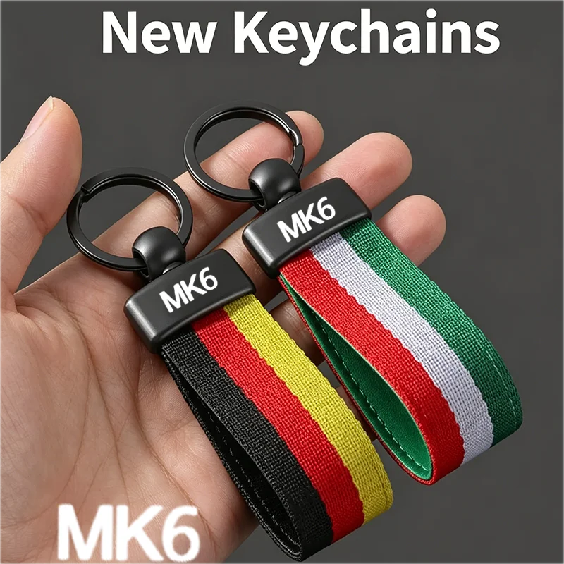 Nylon Webbing Keyring Pendant Car Key Chains Holder for Volkswagen MK6 Logo Polo Amarok Sharan T-ROC Keychain Accessories
Nylon Webbing Keyring Pendant Car Key Chains Holder for Volkswagen MK6 Logo Polo Amarok Sharan T-ROC Keychain Accessories