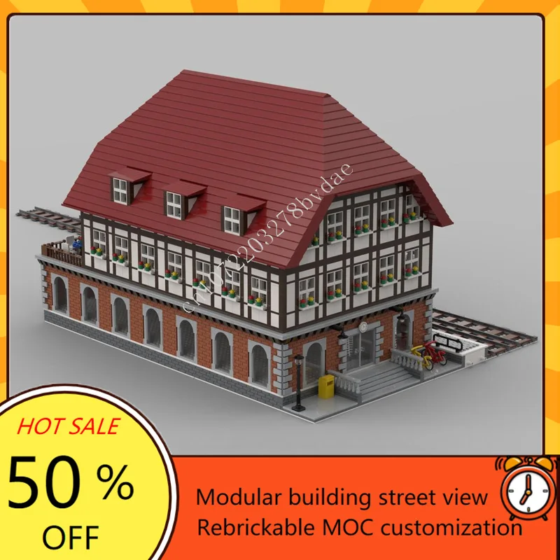 4533 шт., большая поездная станция, модульная MOC, креативная модель с видом на улицу, строительные блоки, архитектура, сделай сам, образование, сборная модель, подарки
4533 шт., большая поездная станция, модульная MOC, креативная модель с видом на улицу, строительные блоки, архитектура, сделай сам, образование, сборная модель, подарки