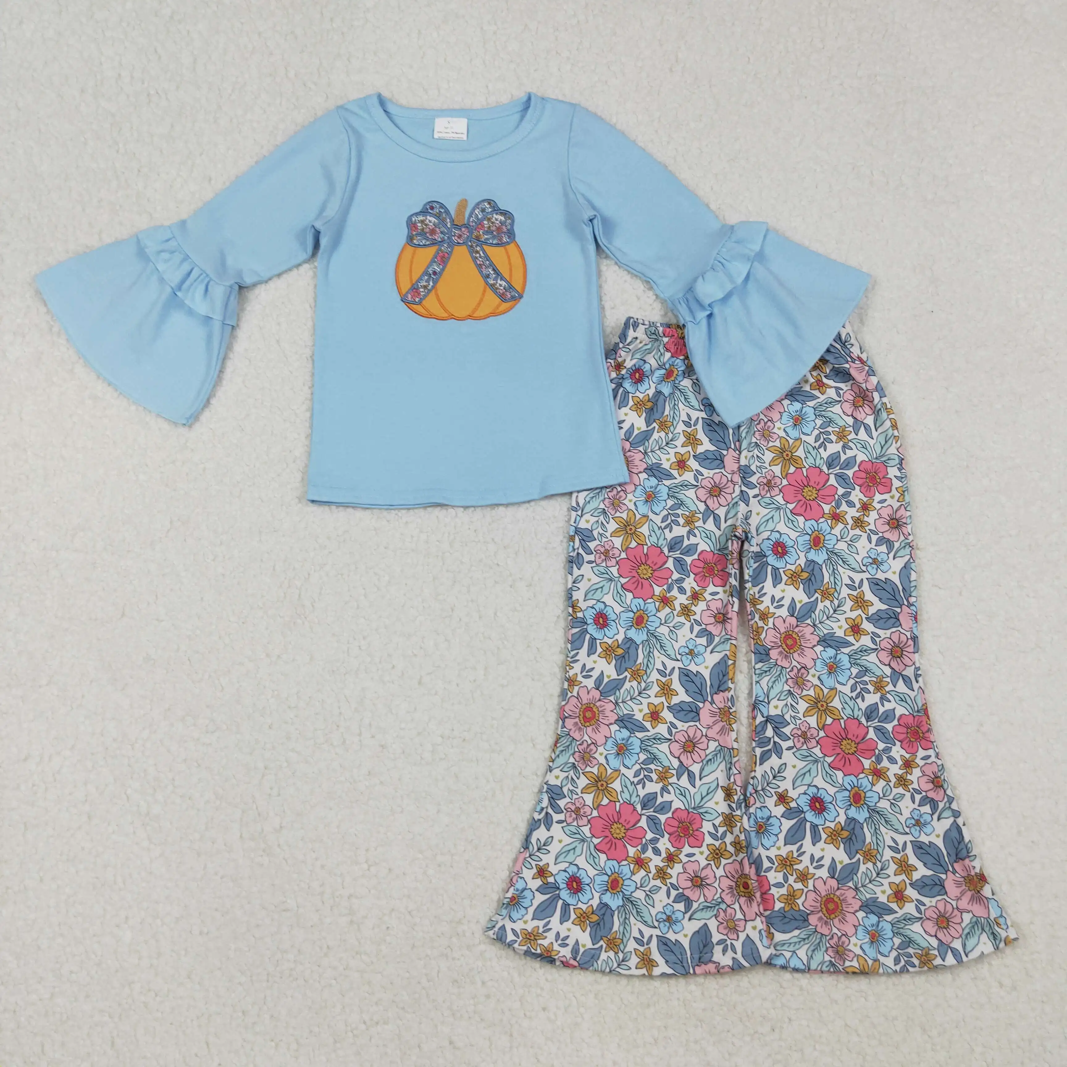 X9.17 Fall Clothing Girls Outfits Western Clothe Blue Flowers Pumpkin Embroidery Long Sleeve Girl Kid
X9.17 Fall Clothing Girls Outfits Western Clothe Blue Flowers Pumpkin Embroidery Long Sleeve Girl Kid