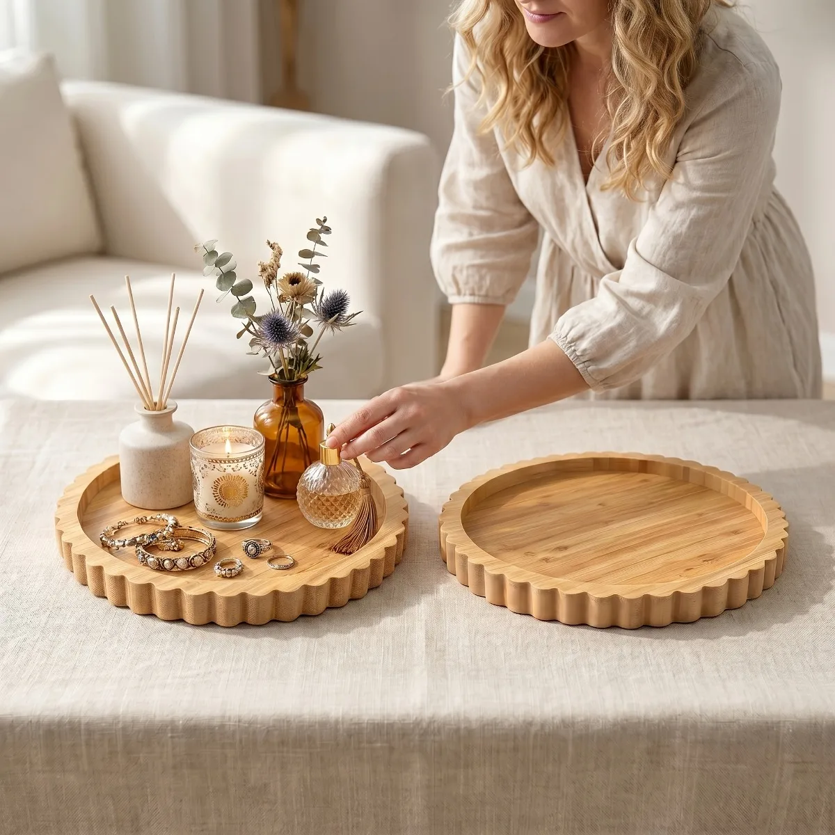 Wooden Serving Tray Decorative Plate Snack Organizer Fruit Dish Coffee Table Decor Candle Display Holder Aesthetic Home
Wooden Serving Tray Decorative Plate Snack Organizer Fruit Dish Coffee Table Decor Candle Display Holder Aesthetic Home