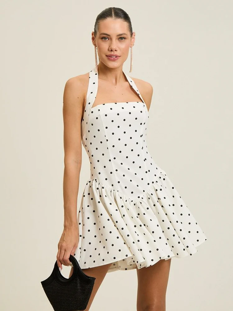Fashion A-Line Mini Dresses For Women Sexy Club Solid Streetwear Halter Backless Casual Slim Fit Skinny Vestidos Ruched Female
Fashion A-Line Mini Dresses For Women Sexy Club Solid Streetwear Halter Backless Casual Slim Fit Skinny Vestidos Ruched Female