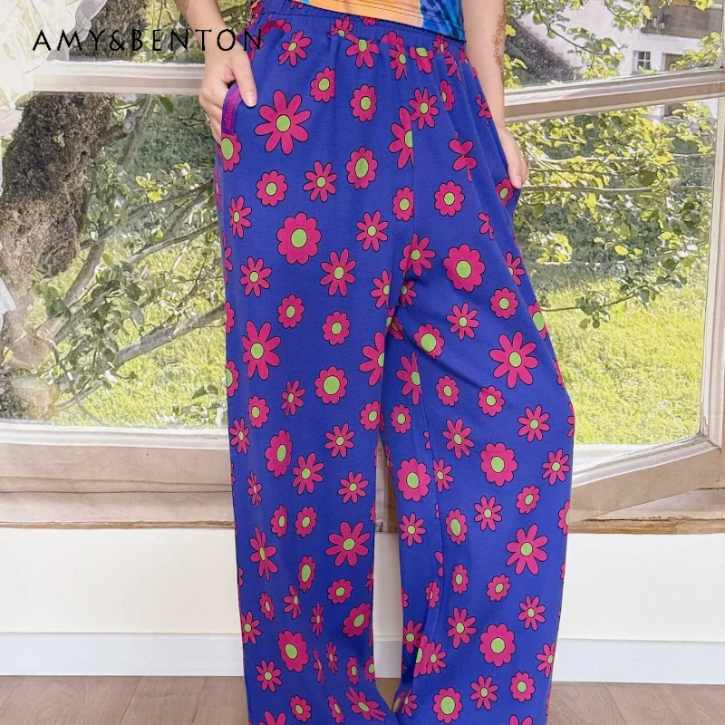 Sweet Flower Print Women's Pants Original Design Fashionable Versatile Loose 2026 Summer Age-reducing Wide-leg Trousers Ladies
Sweet Flower Print Women's Pants Original Design Fashionable Versatile Loose 2026 Summer Age-reducing Wide-leg Trousers Ladies