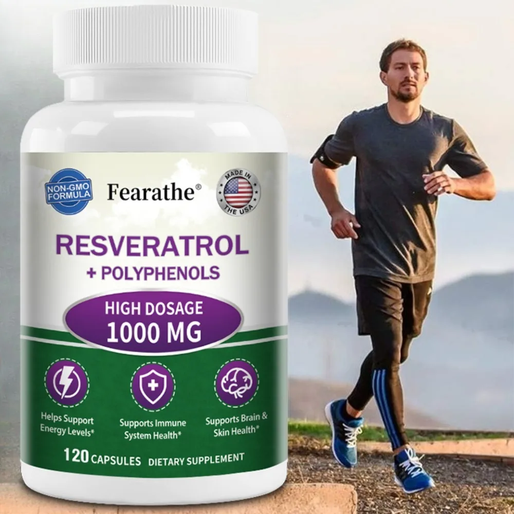 Resveratrol Supplement Capsules, Anti-aging, Antioxidant, Cardiovascular & Joint Support, Skin Health
Resveratrol Supplement Capsules, Anti-aging, Antioxidant, Cardiovascular & Joint Support, Skin Health