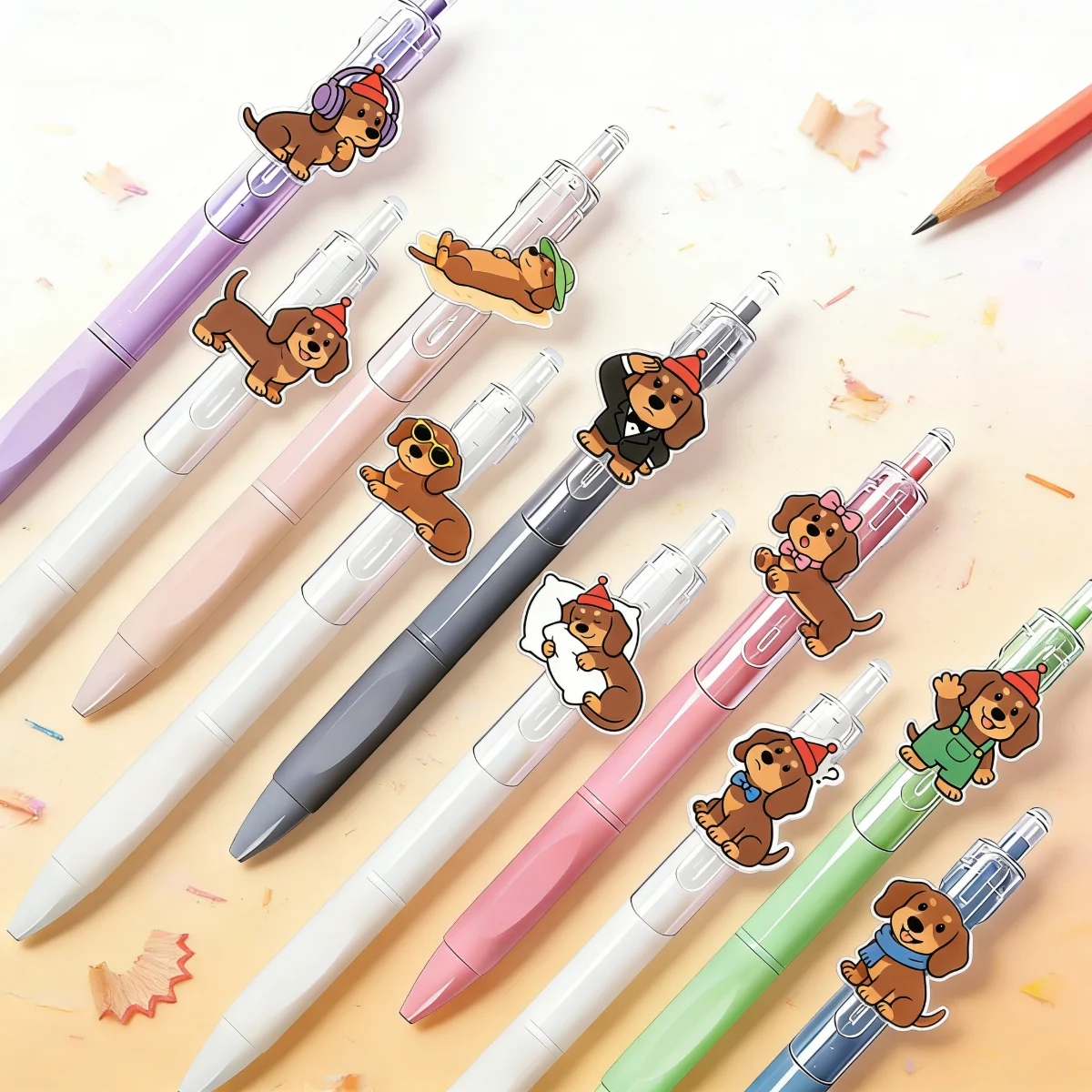 13/17 Pcs Creative Dachshund-shaped Ballpoint Pens, Colorful Puppy-style Gel Pens, Portable Stationery for Study
13/17 Pcs Creative Dachshund-shaped Ballpoint Pens, Colorful Puppy-style Gel Pens, Portable Stationery for Study