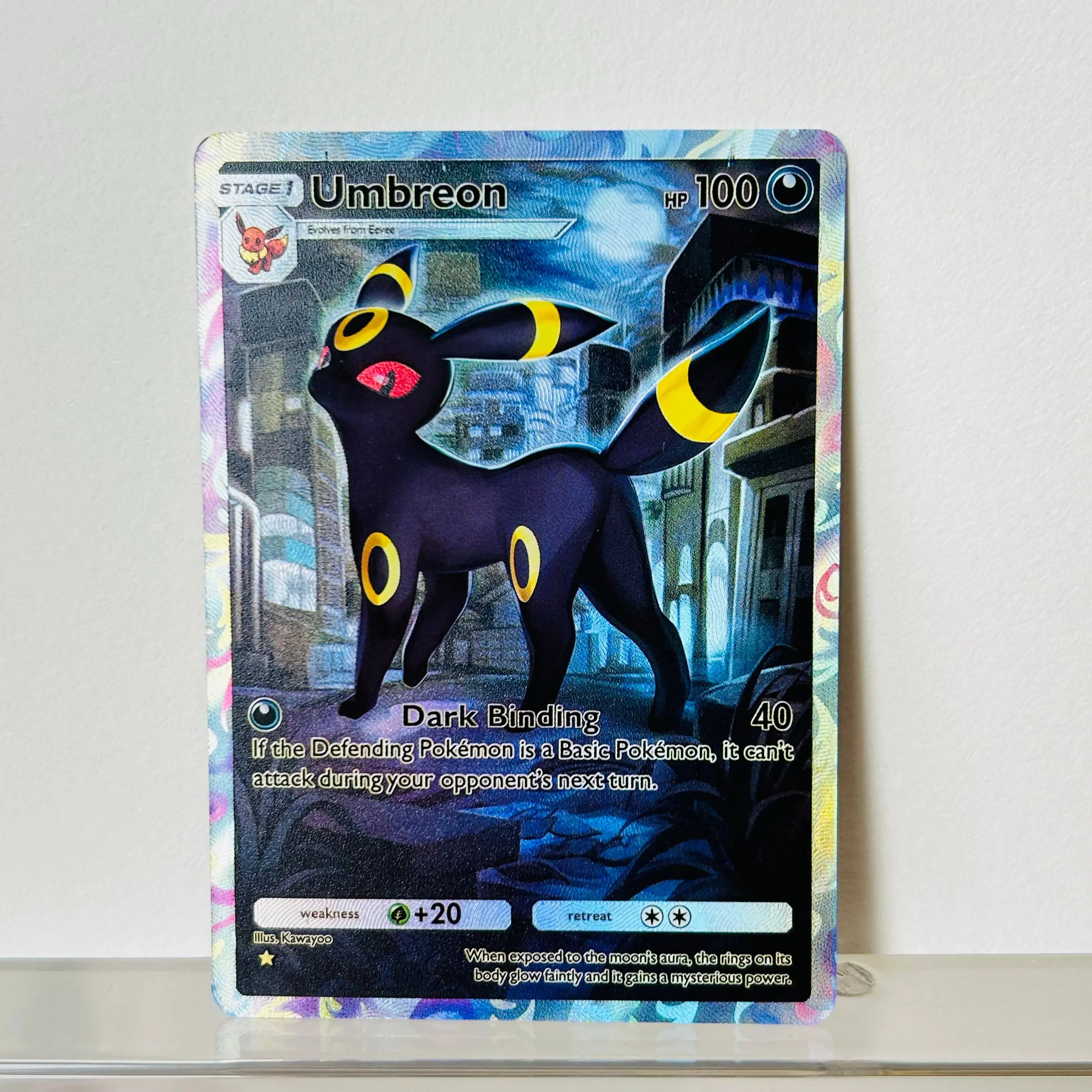 Pokémon Umbreon English Card Holographic Texture Perfect Condition DIY Premium Anime Collection Card
Pokémon Umbreon English Card Holographic Texture Perfect Condition DIY Premium Anime Collection Card