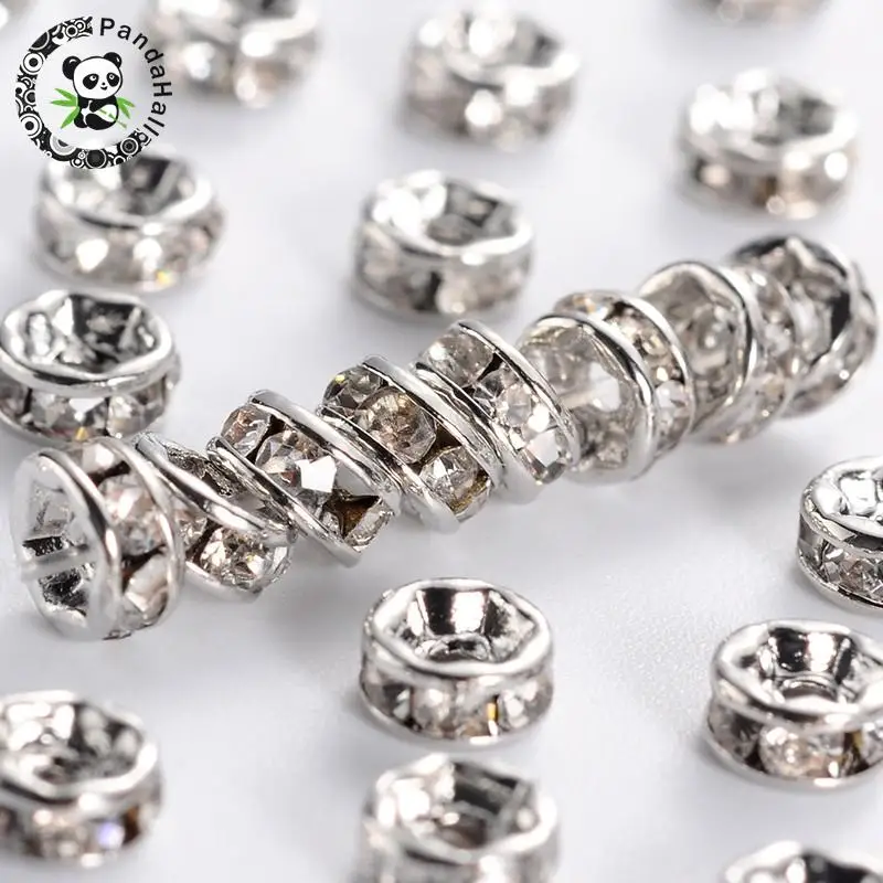 100pcs Grade A Glass Rhinestone Spacer Beads Clear Platinum Color Metal Loose Bead DIY Jewelry Making Accessories 4/6/8mm
100pcs Grade A Glass Rhinestone Spacer Beads Clear Platinum Color Metal Loose Bead DIY Jewelry Making Accessories 4/6/8mm