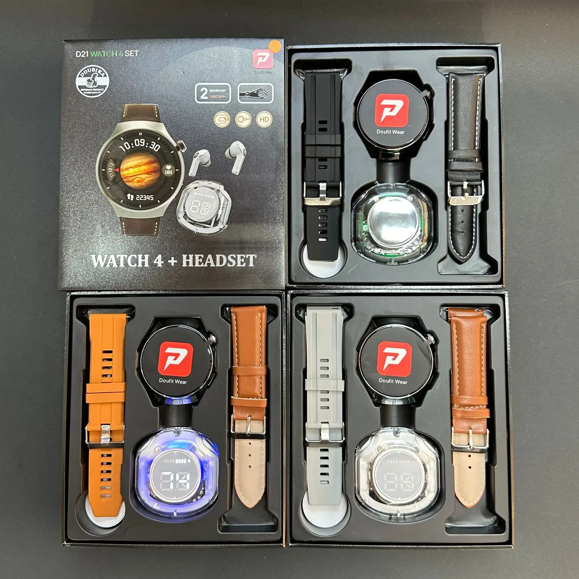 New D9 D11 D21watch4 set round screen smart watch set high definition wireless charging steel leather multi-strap
New D9 D11 D21watch4 set round screen smart watch set high definition wireless charging steel leather multi-strap