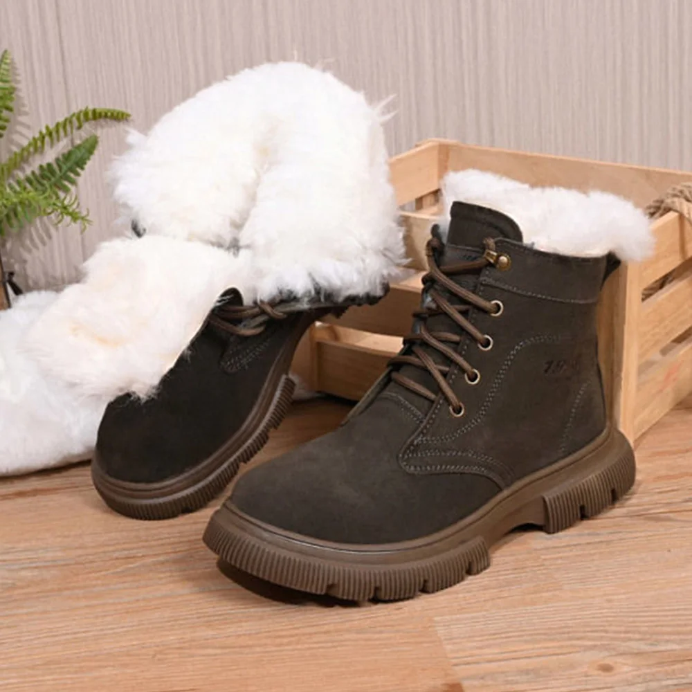 Luxury Cowhide Waterproof Boots Lace-up Warm Wool Snow Shoe Outdoor Hiking Walking Working Boot Anti-skid Wear-resistant Shoes
Luxury Cowhide Waterproof Boots Lace-up Warm Wool Snow Shoe Outdoor Hiking Walking Working Boot Anti-skid Wear-resistant Shoes