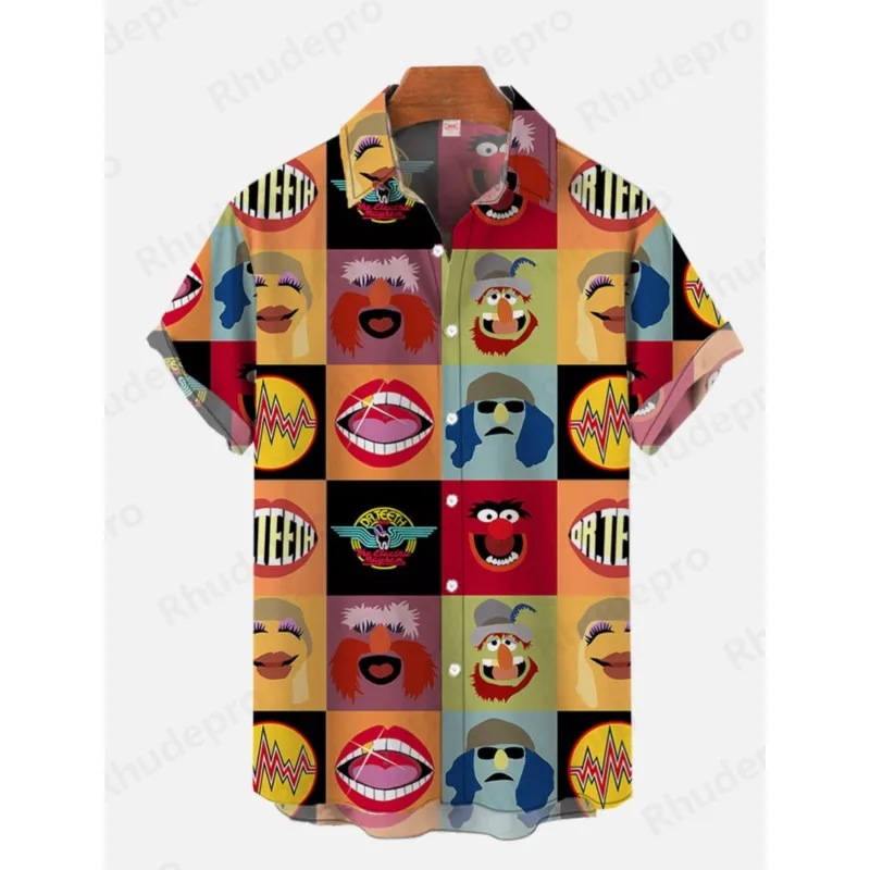 Cartoon Animated Characters Summer Classic Style Patchwork Retro Hawaii Shirt Colorful Geometric Color Print Short Floral Blouse
Cartoon Animated Characters Summer Classic Style Patchwork Retro Hawaii Shirt Colorful Geometric Color Print Short Floral Blouse