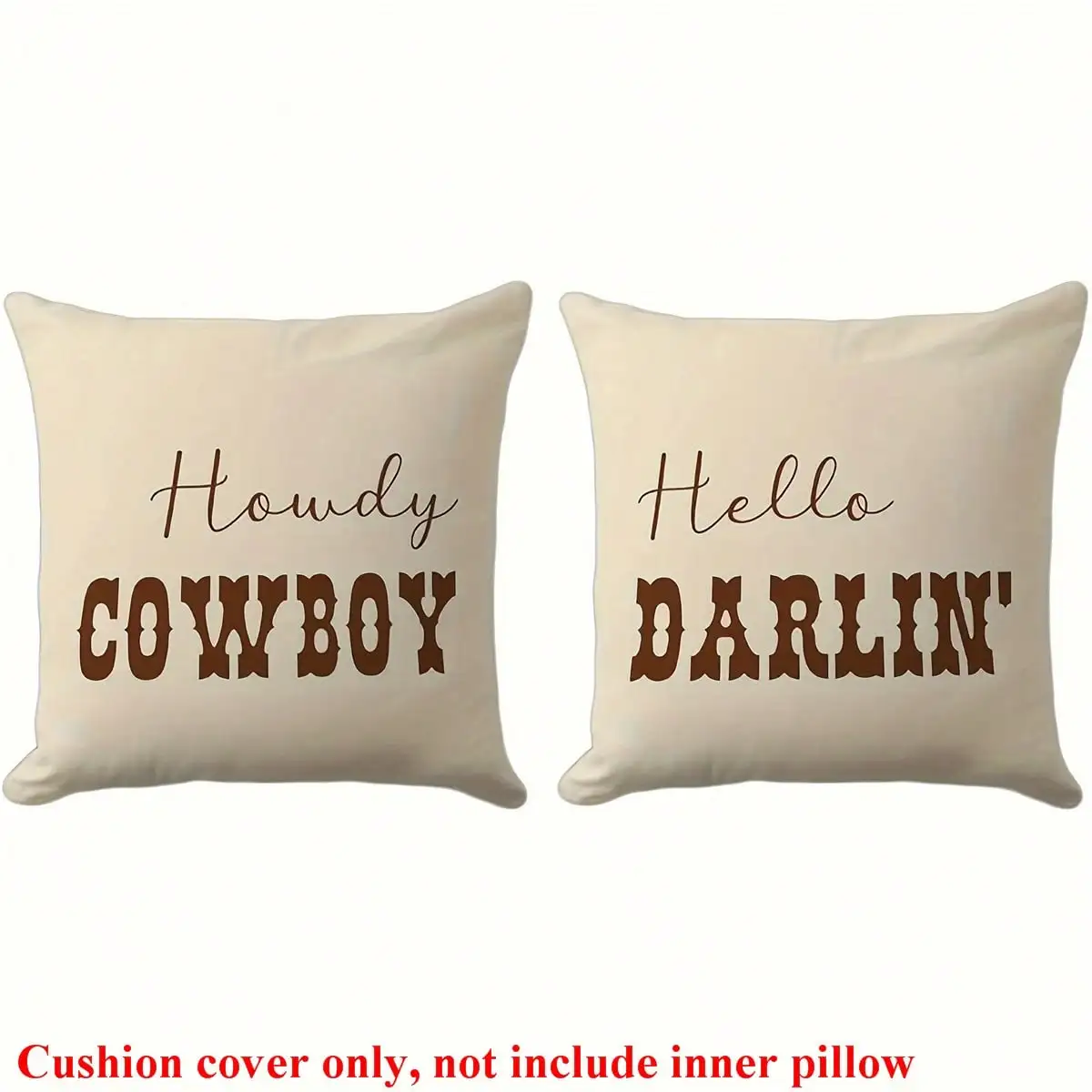 2pcs Western Cowboy Letter Throw Pillow Covers, 17.7x17.7 Inches - Soft Polyester, Easy Care, No Battery Required, Great For Liv
2pcs Western Cowboy Letter Throw Pillow Covers, 17.7x17.7 Inches - Soft Polyester, Easy Care, No Battery Required, Great For Liv