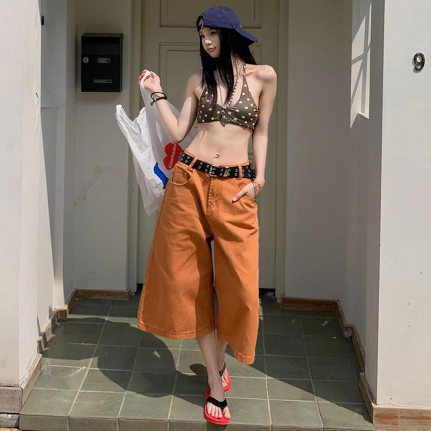 ZHISILAO Casual Cargo Calf-length Jeans Women Vintage Orange Calf-length Denim Pants Streetwear Summer 2026
ZHISILAO Casual Cargo Calf-length Jeans Women Vintage Orange Calf-length Denim Pants Streetwear Summer 2026