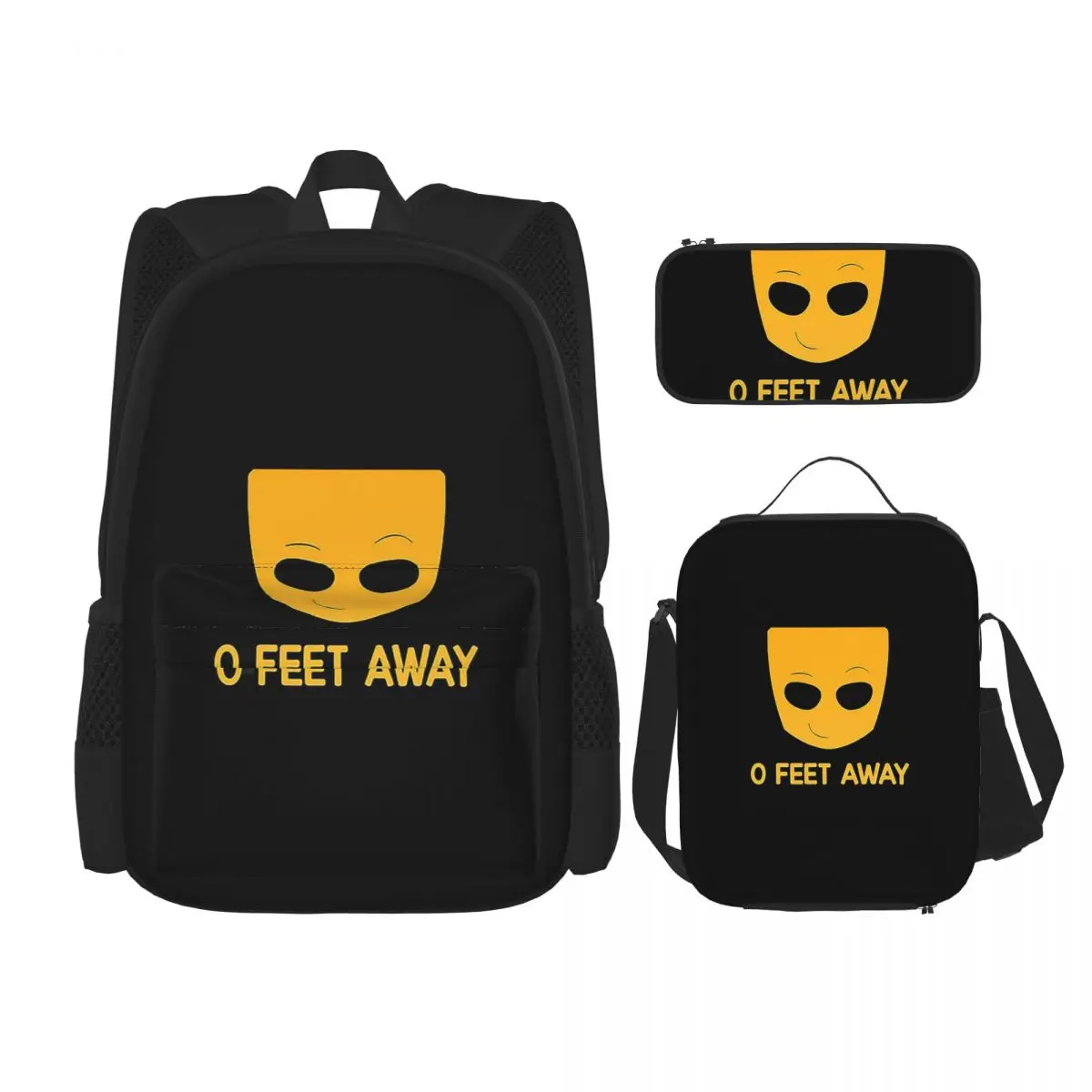 Grindr Zero O Feet Away Backpacks Boys Girls Bookbag Students School Bags Kids Rucksack Lunch Bag Pen Bag Three-Piece Set
Grindr Zero O Feet Away Backpacks Boys Girls Bookbag Students School Bags Kids Rucksack Lunch Bag Pen Bag Three-Piece Set