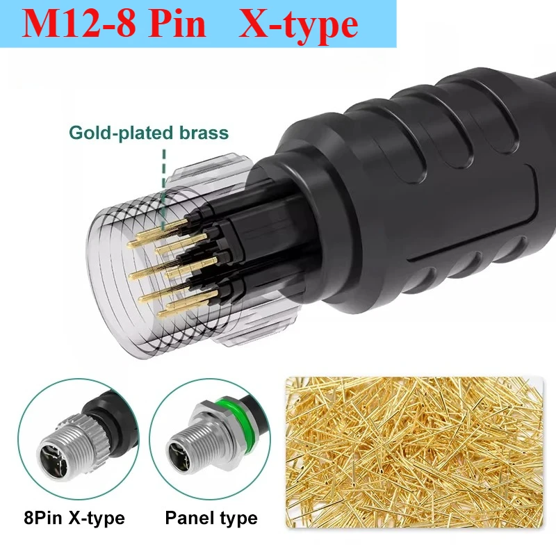 M12 Gigabit Data Transmission Net Cable Industrial 8Pin X-encoded Male to RJ45 Ethernet Connector Line 8P X-type Coding Wire
M12 Gigabit Data Transmission Net Cable Industrial 8Pin X-encoded Male to RJ45 Ethernet Connector Line 8P X-type Coding Wire