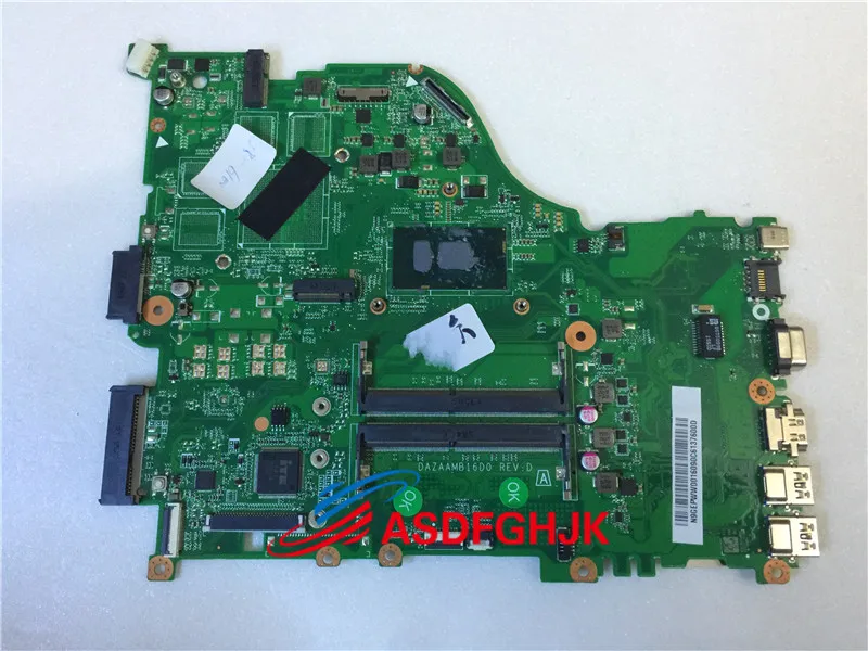 Оригинальная материнская плата для ноутбука Acer Aspire e5-575 e5-575g с процессором i3-6100u dazaamb16d0, тест в порядке
Оригинальная материнская плата для ноутбука Acer Aspire e5-575 e5-575g с процессором i3-6100u dazaamb16d0, тест в порядке