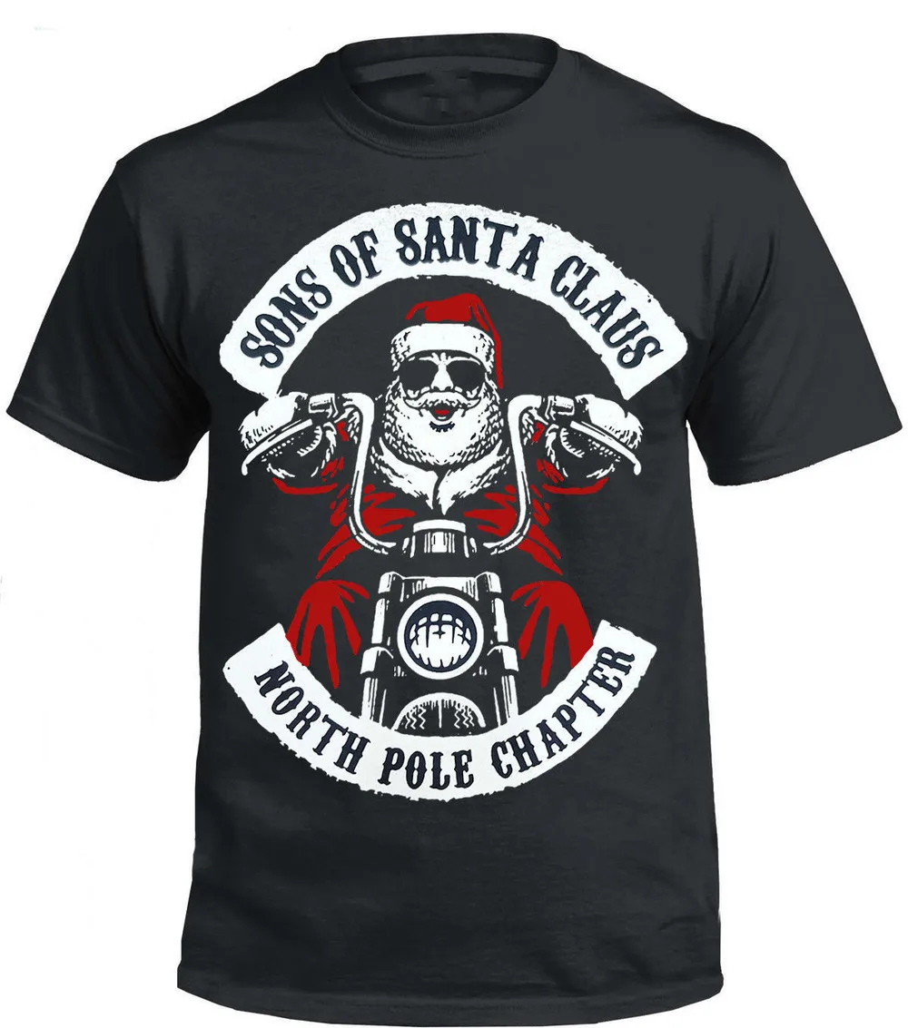 Забавная футболка Sons of Santa с рождественским подарком для езды на велосипеде и мотоцикле. Летняя Хлопковая мужская футболка с коротким рукавом и круглым вырезом, Новинка
Забавная футболка Sons of Santa с рождественским подарком для езды на велосипеде и мотоцикле. Летняя Хлопковая мужская футболка с коротким рукавом и круглым вырезом, Новинка