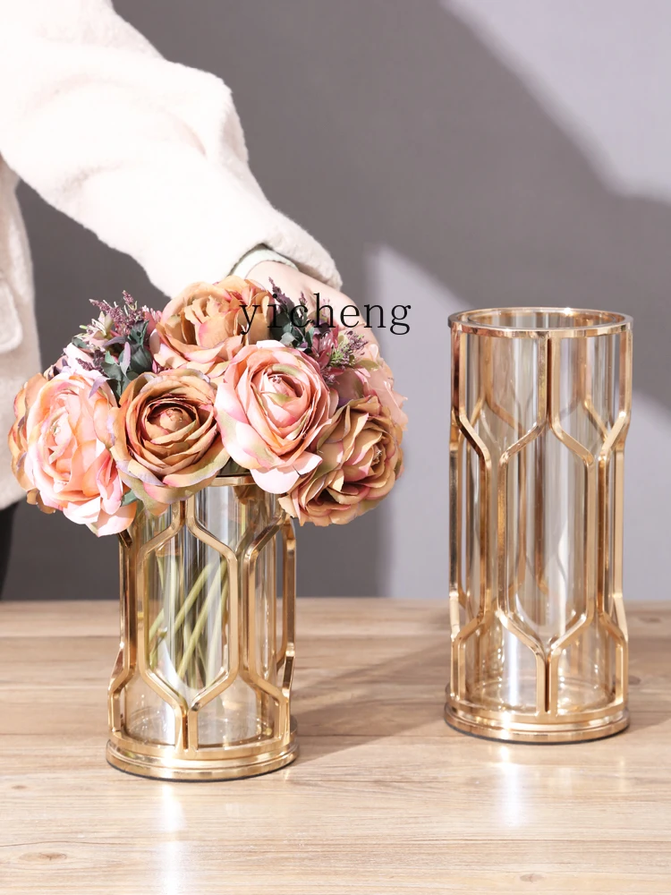 LSL Light Luxury Metal Glass Vase American Style Living Room Home Dining Table TV Cabinet Decoration Ornament
LSL Light Luxury Metal Glass Vase American Style Living Room Home Dining Table TV Cabinet Decoration Ornament