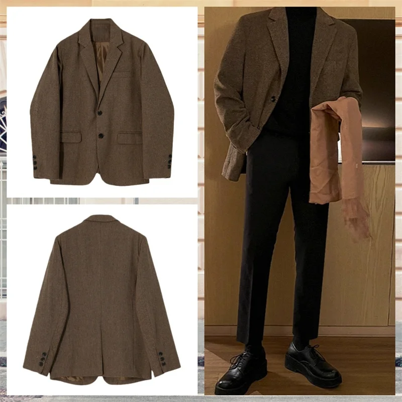 Высококачественные повседневные мужские костюмы, зимний элегантный мужской пиджак, роскошные мужские куртки в корейском стиле Yuppie, модная мужская одежда, рабочая одежда, новинка
Высококачественные повседневные мужские костюмы, зимний элегантный мужской пиджак, роскошные мужские куртки в корейском стиле Yuppie, модная мужская одежда, рабочая одежда, новинка