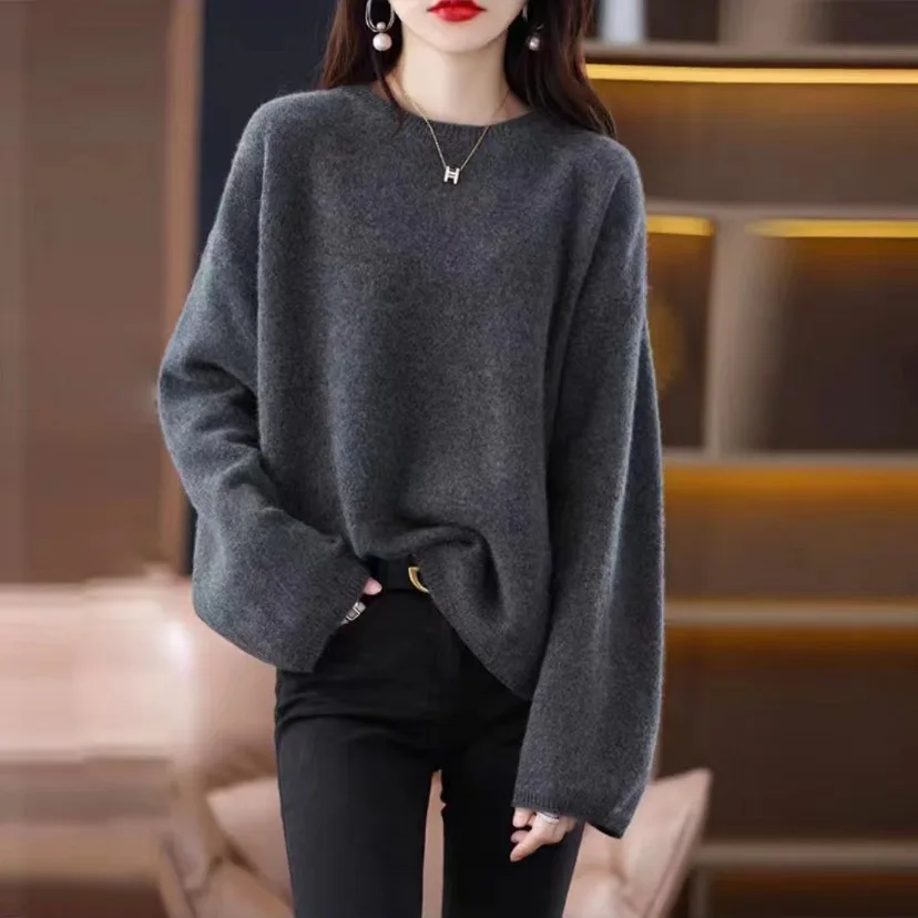 Fall and Winter 2025 New Women's Sweater Pure Wool Lotus Collar Solid Color Loose Knitted Keep Slim Cashmere Pullover CQ401
Fall and Winter 2025 New Women's Sweater Pure Wool Lotus Collar Solid Color Loose Knitted Keep Slim Cashmere Pullover CQ401