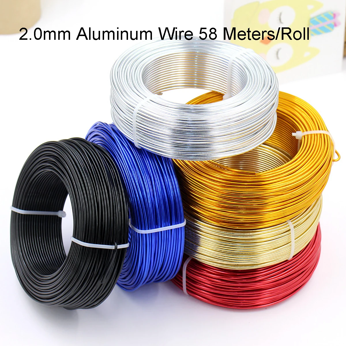 58M/Roll 2mm Round Aluminum Wire With Soft Thread ,DIY, Handmade By Students,Happiness Tree Ornaments, And Accessories
58M/Roll 2mm Round Aluminum Wire With Soft Thread ,DIY, Handmade By Students,Happiness Tree Ornaments, And Accessories