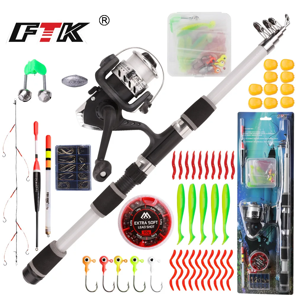 1.8m Fishing Rod and Reel Float Lure Set Carbon Fiber Telescopic Fishing Rod 5.2:1BB Spinning Reel for Saltwater Freshwater
1.8m Fishing Rod and Reel Float Lure Set Carbon Fiber Telescopic Fishing Rod 5.2:1BB Spinning Reel for Saltwater Freshwater