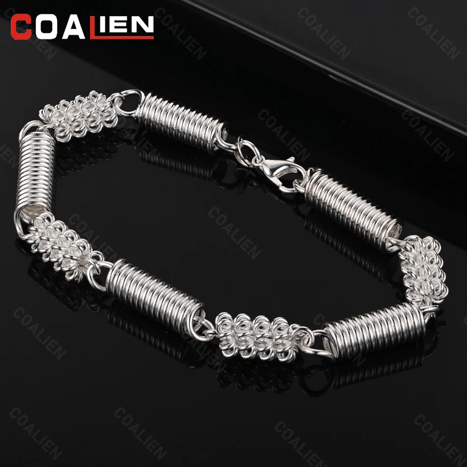 COALIEN 925 Sterling Silver Spring Multi-Loop Bracelet Women Fashion Wedding Party Jewelry
COALIEN 925 Sterling Silver Spring Multi-Loop Bracelet Women Fashion Wedding Party Jewelry